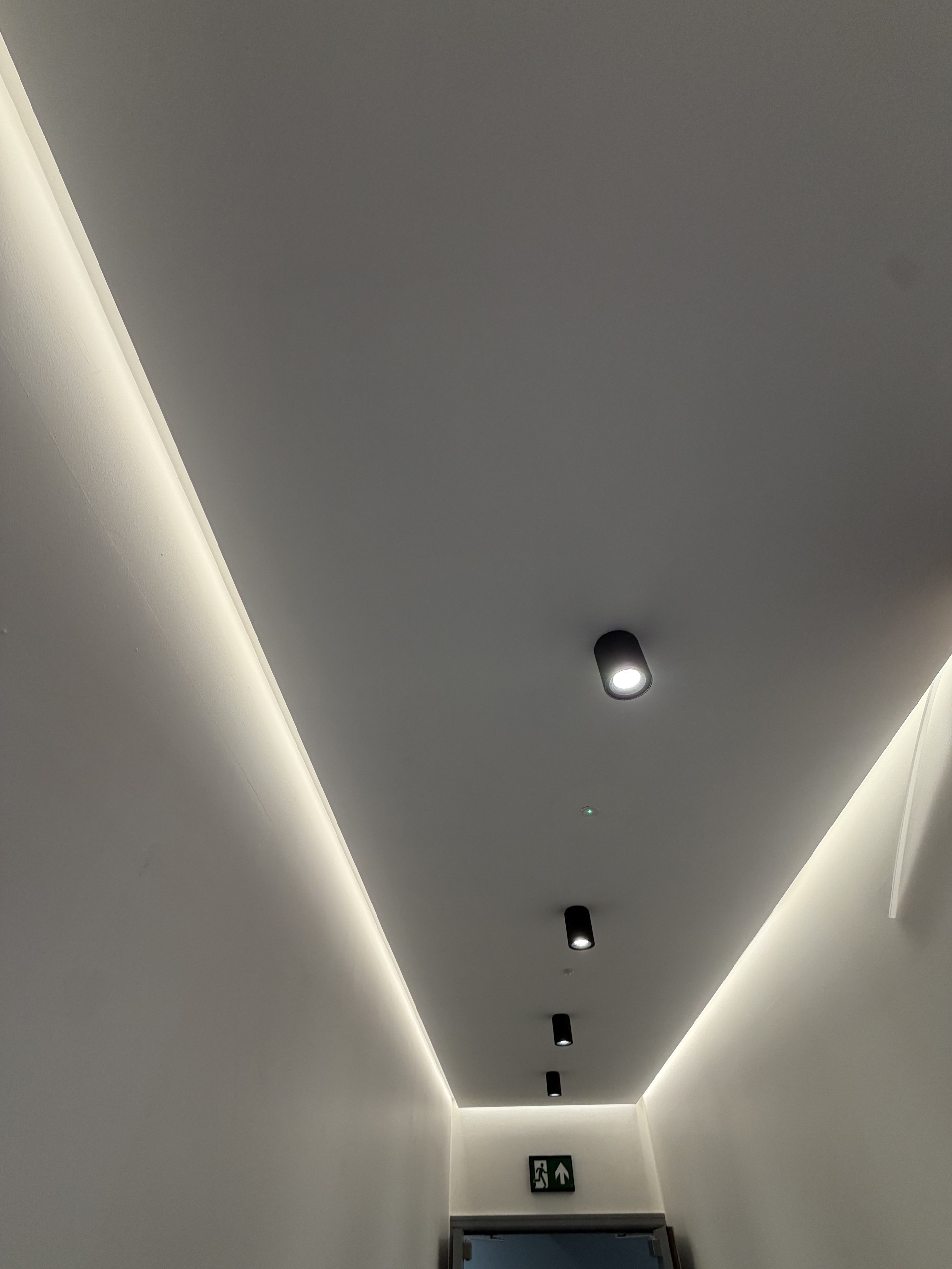 Directors Lounge corridor lighting detail at Chesterfield FC